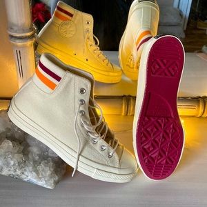 Converse Chuck 70 Hi Egret/Rhubarb/Orange M8 W10